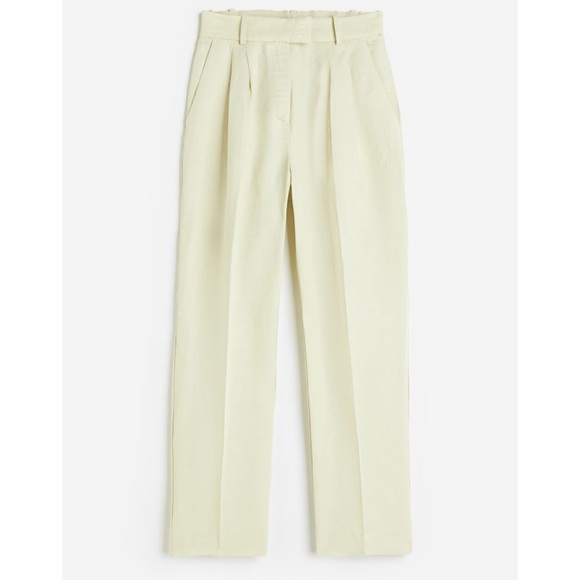 H&M Pants - H&M Tapered Linen-blend Pants